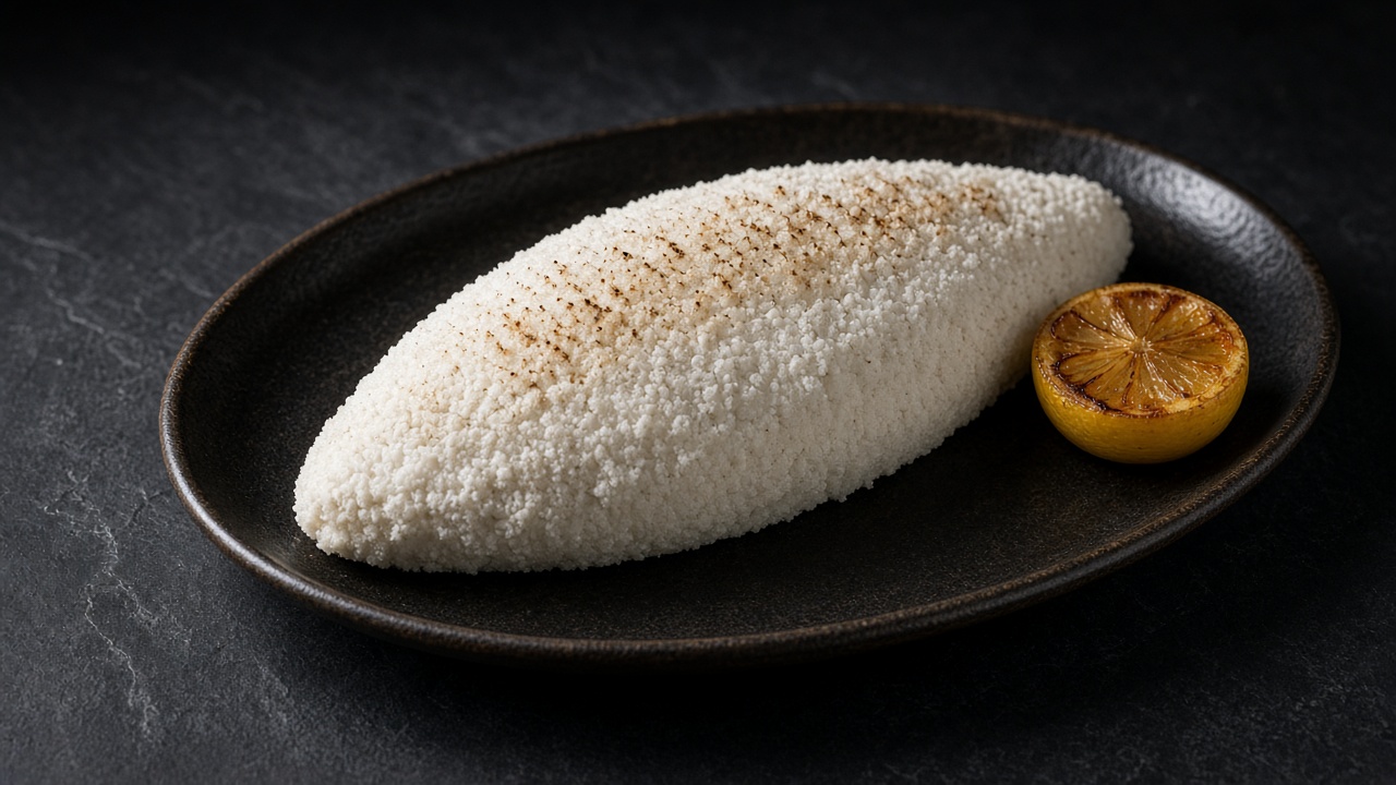 Salt-crusted fish