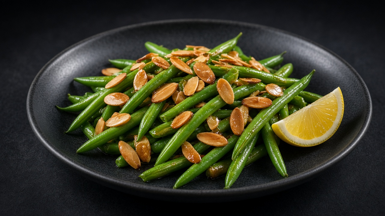 Green beans almondine
